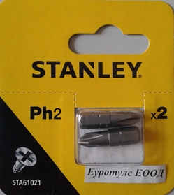 Накрайник тип Philips (Ph2) STA61021 Black&Decker Stanley, 2 бр