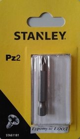 Накрайник тип Pozidriv (Pz2) STA61181 Black&Decker Stanley 