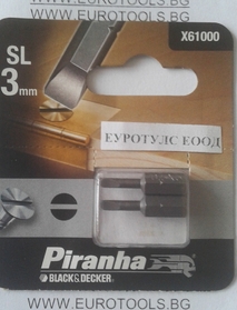 Накрайници тип права отвертка SL X61000 Black&Decker Piranha - 2 бр в комплект. 