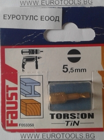 Накрайник тип права отвертка Torsion Tin F053358 Black&Decker Faust - 1 бр в комплект. 