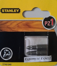 Накрайник тип Pozidriv (Pz1) STA61040 Black&Decker Stanley, 2 бр