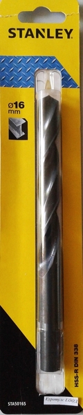 Свредло за метал HSS-R Din 338 с диаметър 16мм на Black&Decker Stanley STA50165