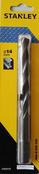 Свредло за метал HSS-R Din 338 с диаметър 14мм на Black&Decker Stanley STA50155