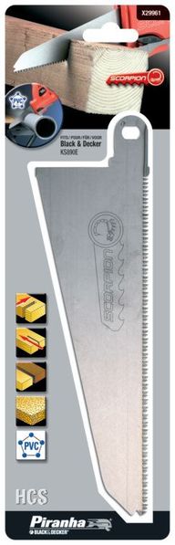 Нож за прав трион за дърво SCORPION Black&Decker Piranha X29961 239 мм