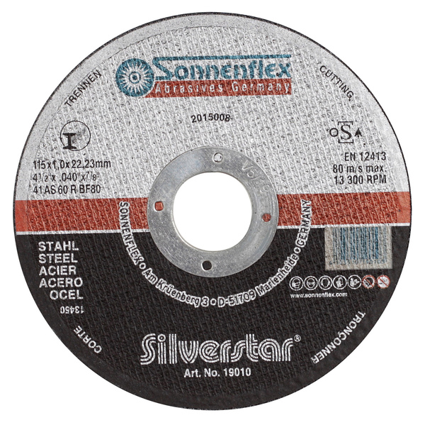 Диск за рязане на метал Sonnenflex Silverstar SF19010 диаметър - 115 мм, дебелина - 1 мм