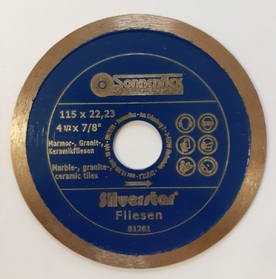 Диамантен диск за рязане на мрамор, гранит и керамични плочки Sonnenflex  SF81201 диаметър 115 мм