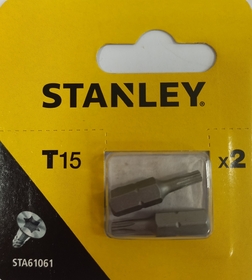 Накрайник тип Torx (Tx15) STA61061  Stanley, 2 бр