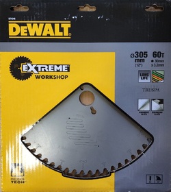 Циркулярен диск за пластмаси и дърво Dewalt DT4346, 305 х 30 мм, 60 зъба