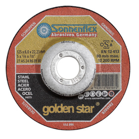 Диск за шлайфане на метал Sonnenflex Golden Star SF00107 диаметър 125 мм, дебелина 6 мм