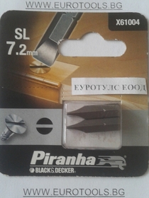 Накрайници тип права отвертка SL X61004 Black&Decker Piranha - 2 бр в комплект. 