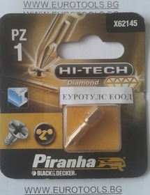 Накрайник тип Pozidriv Diamond X62145 Black&Decker Piranha - 1 бр. 
