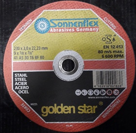 Диск за рязане на метал Sonnenflex Golden Star SF00183 диаметър 230 мм , дебелина 3 мм