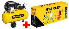 Компресор STANLEY B251/10/100,100 л. + 9045671 Stanley /8 части за компресор/