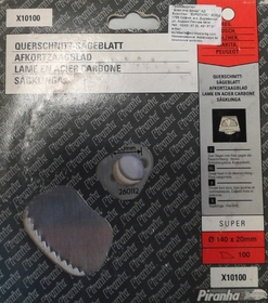 Циркулярен диск за Black&Decker X10100 с размери 140 мм x 20 мм и 100 зъба