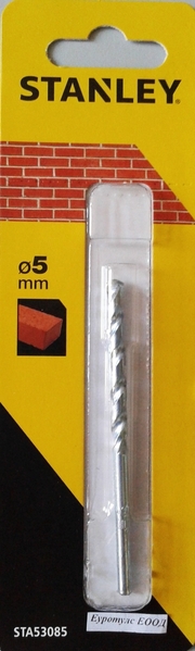 Свредло за зидария с цилиндрична опашка с диаметър 5 мм на Black&Decker Stanley STA53085