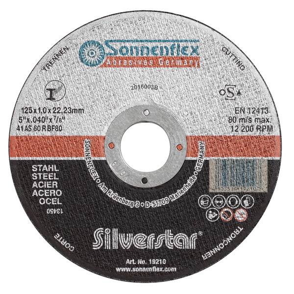 Диск за рязане на метал Sonnenflex Silverstar SF19210 диаметър - 125 мм. дебелина - 1 мм 