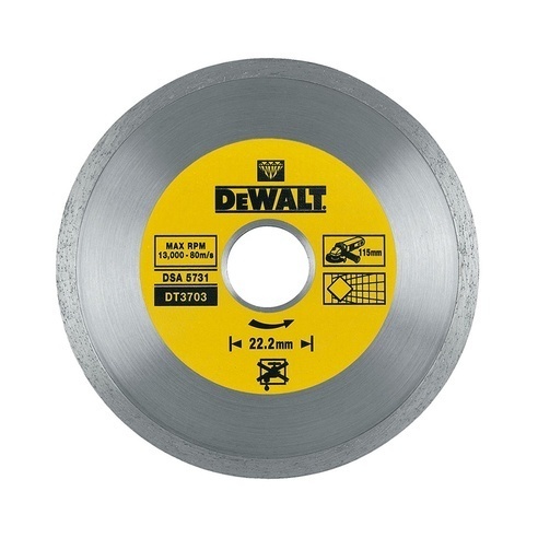 Диамантен диск за рязане на плочки Dewalt DT3703 диаметър 115 мм