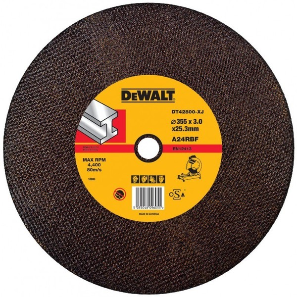Абразивен диск за рязане на метал Dewalt DT42800 диаметър 355мм 