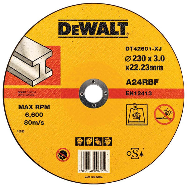 Абразивен диск за рязане на метал Dewalt DT42601 диаметър 230мм .