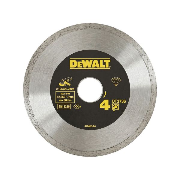 Диамантен диск за рязане на плочки Dewalt DT3736 диаметър 125 мм