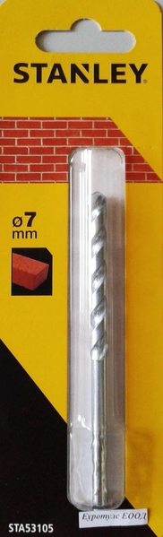 Свредло за зидария с цилиндрична опашка с диаметър 7 мм на Black&Decker Stanley STA53105