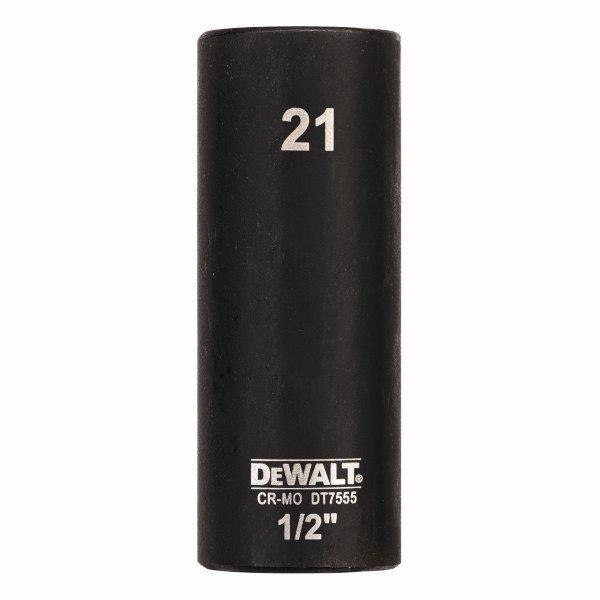 Вложка усилена удължена за ударен гайковерт Dewalt DT7555 78 мм , 1/2", 21 мм
